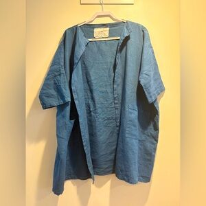 Not perfect linen Long Sintra Cardigan in Indigo - One Size